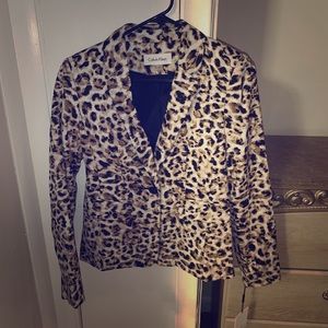 Calvin Klein Leopard Print Blazer